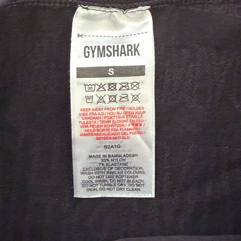 Gymshark Black Cropped Long Sleeve Top | Size S | Athletic Fit - Picture 5 of 9